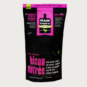 RAW BISTRO Frozen Raw Free-Range Bison Entre for Dogs