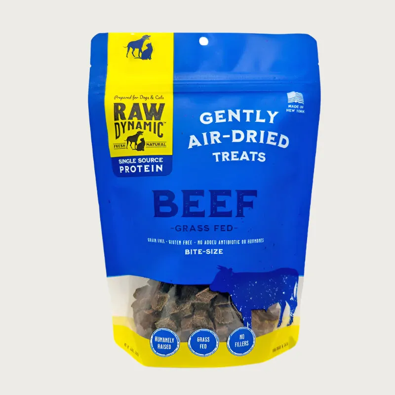 RAW DYNAMIC Air-Dried Grass Fed Beef Treat for Dogs & Cats