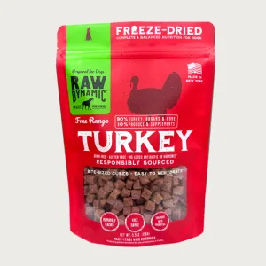 RAW DYNAMIC Freeze-Dried Raw Free Range Turkey Recipe for Dogs
