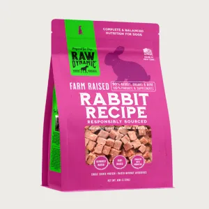 RAW DYNAMIC Frozen Raw Farm Raised Rabbit Recipe for Dogs