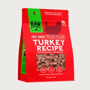 RAW DYNAMIC Frozen Raw Free Range Turkey Recipe for Dogs