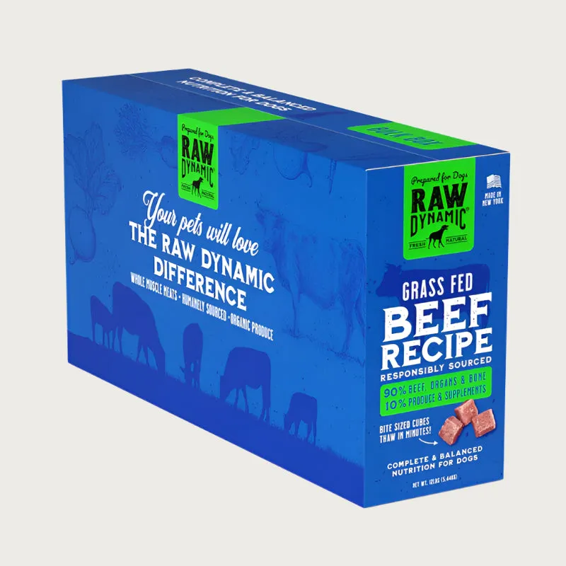 RAW DYNAMIC Frozen Raw Grass Fed Beef Recipe for Dogs