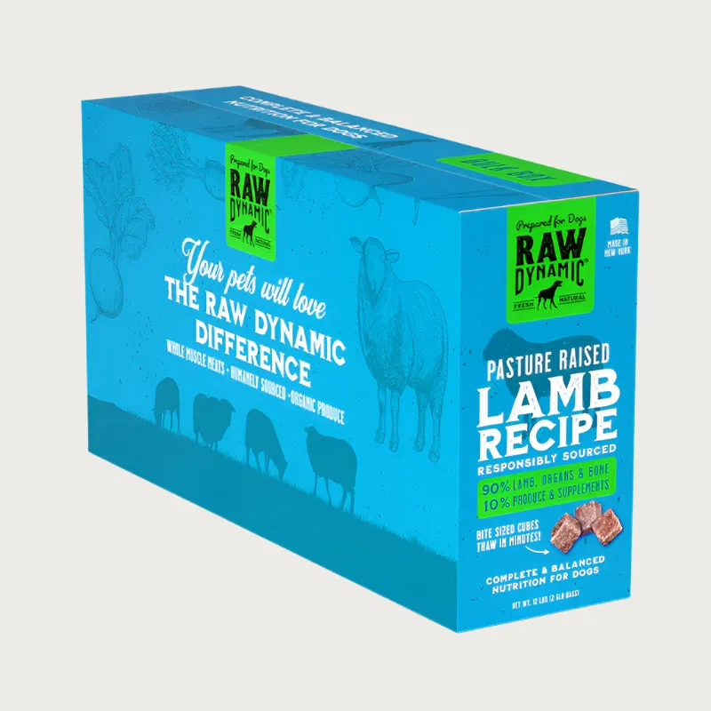 RAW DYNAMIC Frozen Raw Pasture Raised Lamb Recipe for Dogs