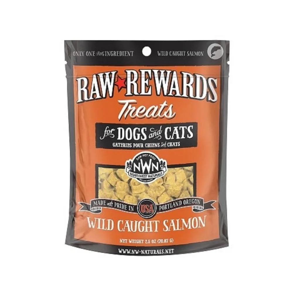 Raw Rewards Freeze Dried Salmon Treats for Dogs & Cats