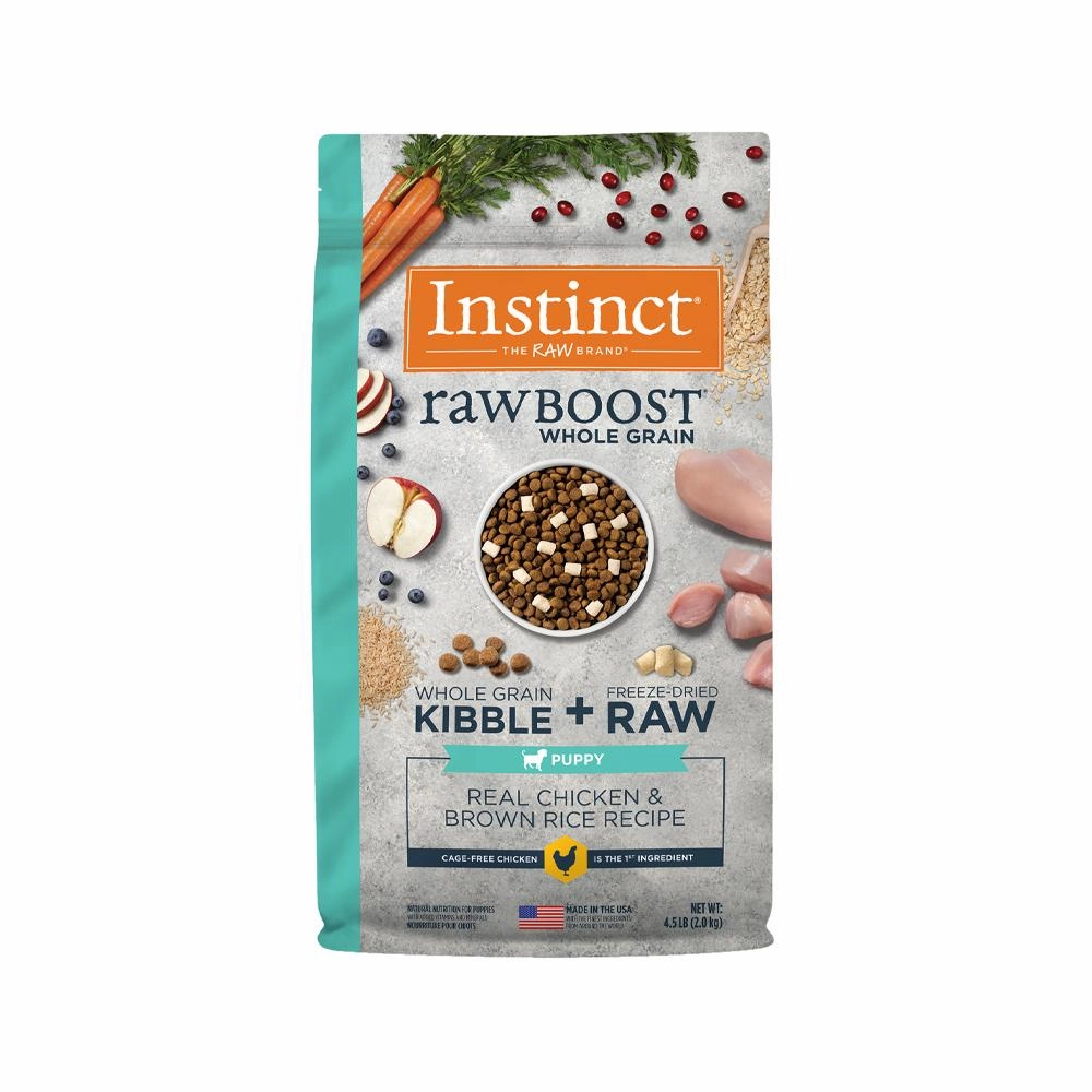 Raw Boost Whole Grain Kibble   Raw Puppy Dry Food - Chicken & Brown Rice