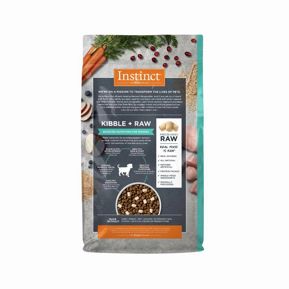 Raw Boost Whole Grain Kibble   Raw Puppy Dry Food - Chicken & Brown Rice