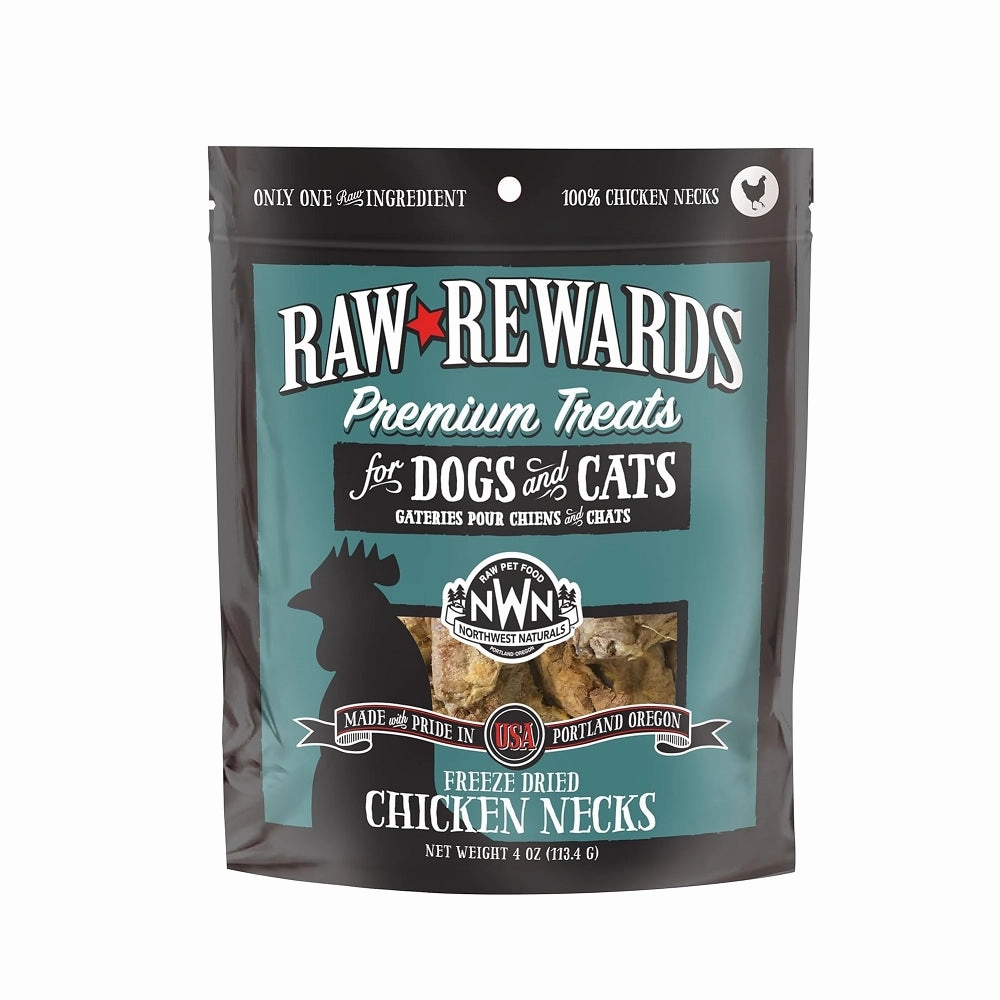 Raw Rewards Freeze Dried Chicken Neck Treats for Dogs & Cats