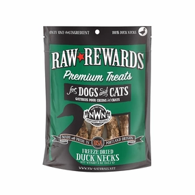 Raw Rewards Freeze Dried Duck Neck Treats for Dogs & Cats