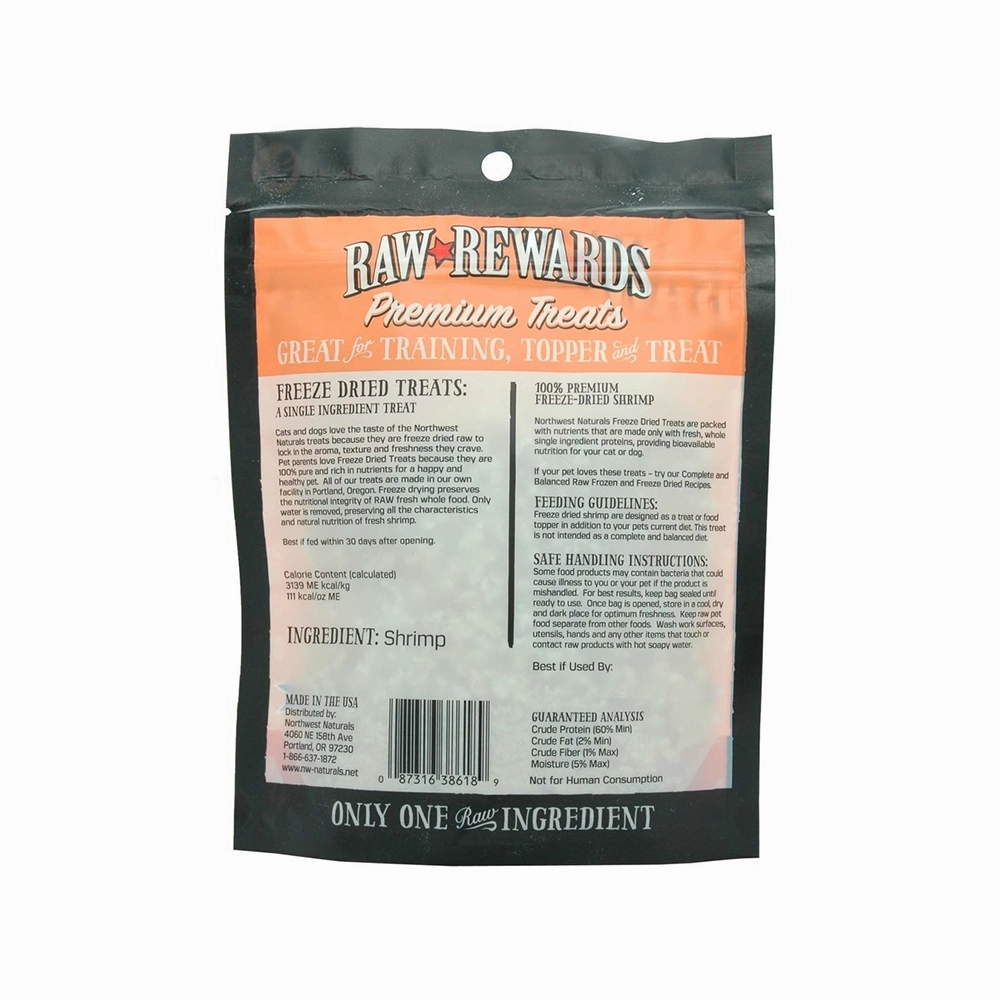 Raw Rewards Freeze Dried Shrimp Treats for Dogs & Cats