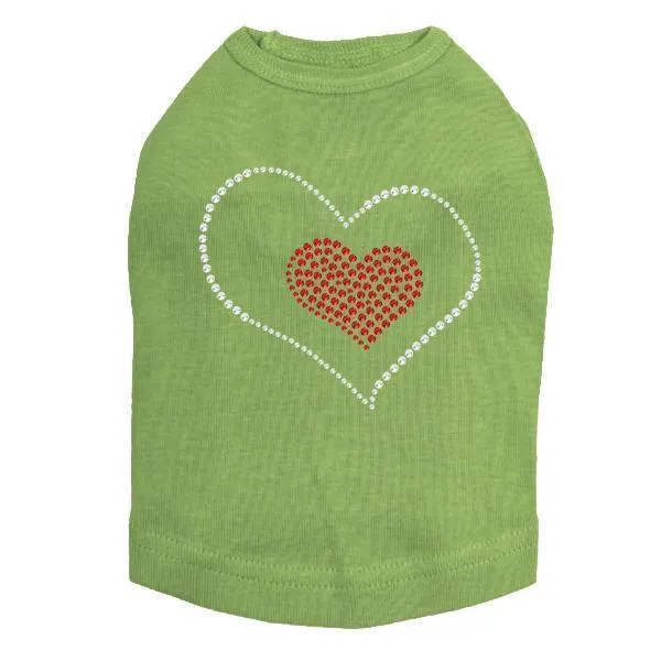 Red Heart Inside Heart Dog Tank