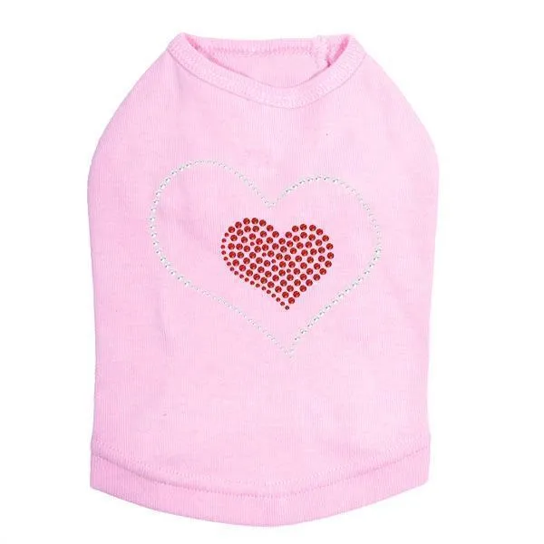 Red Heart Inside Heart Dog Tank