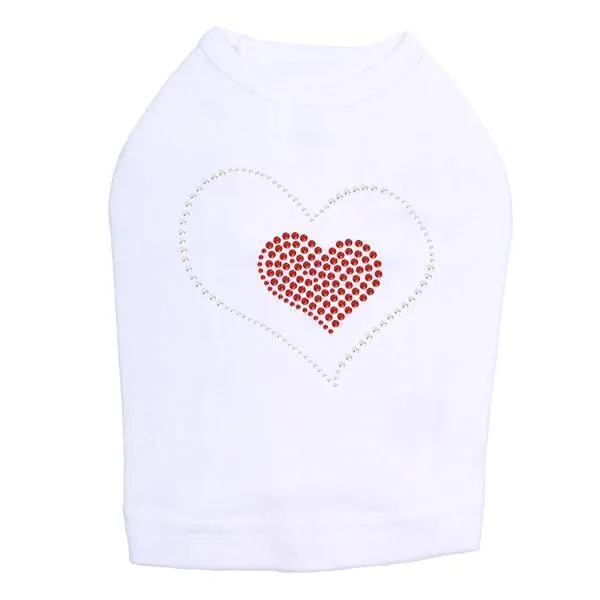 Red Heart Inside Heart Dog Tank
