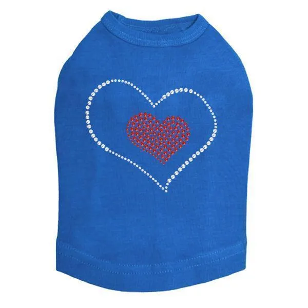 Red Heart Inside Heart Dog Tank