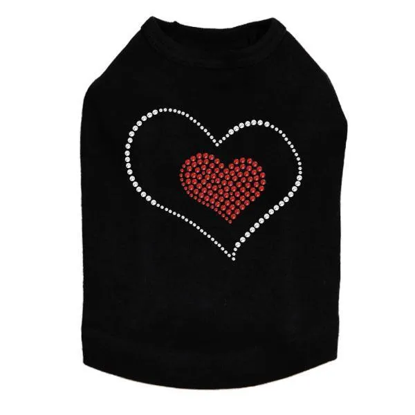 Red Heart Inside Heart Dog Tank