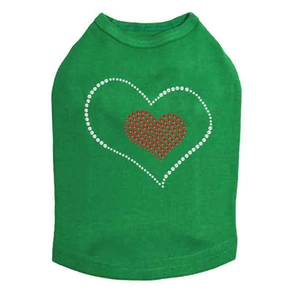 Red Heart Inside Heart Dog Tank