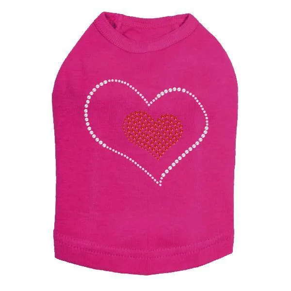 Red Heart Inside Heart Dog Tank