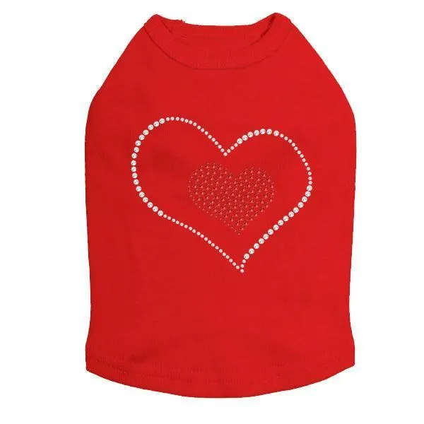 Red Heart Inside Heart Dog Tank