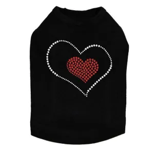 Red Heart Inside Heart Dog Tank
