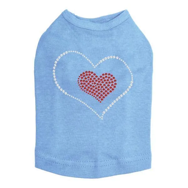 Red Heart Inside Heart Dog Tank