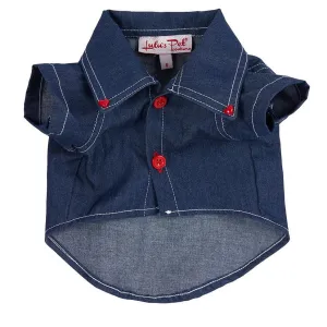 Red Hearts Boys Thin Dog Shirt