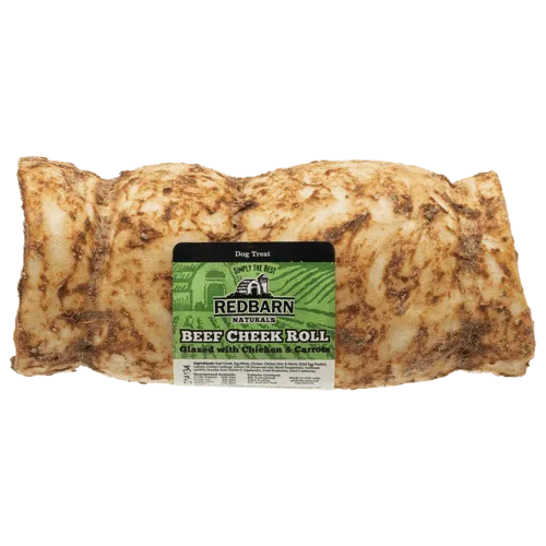 Redbarn Beef Cheek Roll Glazed Dog Chew