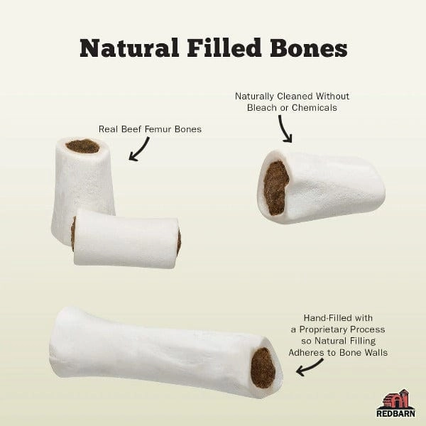 RedBarn Natural Filled Bone; Cheese & Bacon