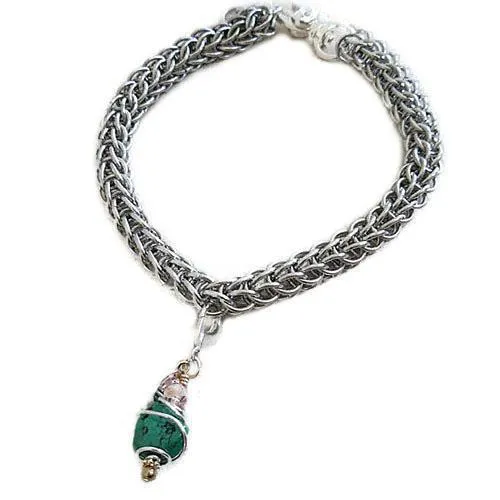 Rock N' Roll Hand Woven Chain Dog Collar
