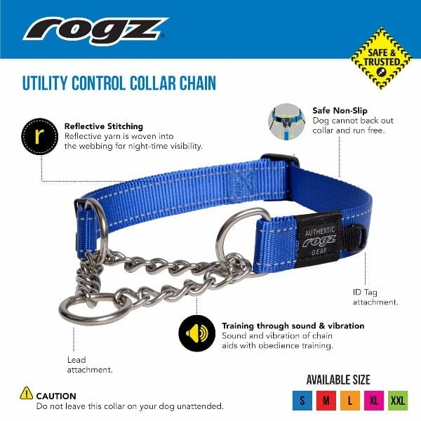 Rogz Utility Control Chain Dog Collar