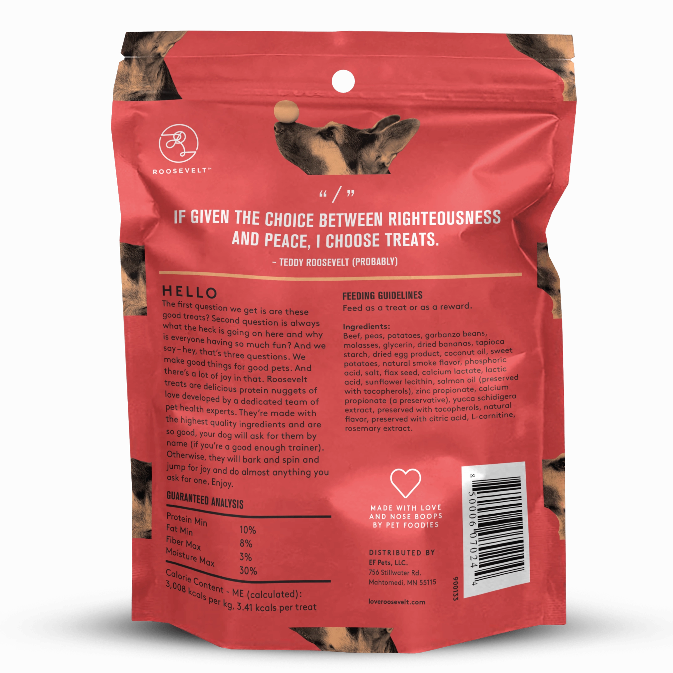 Roosevelt Soft & Chewy Dog Treats Beef Recipe