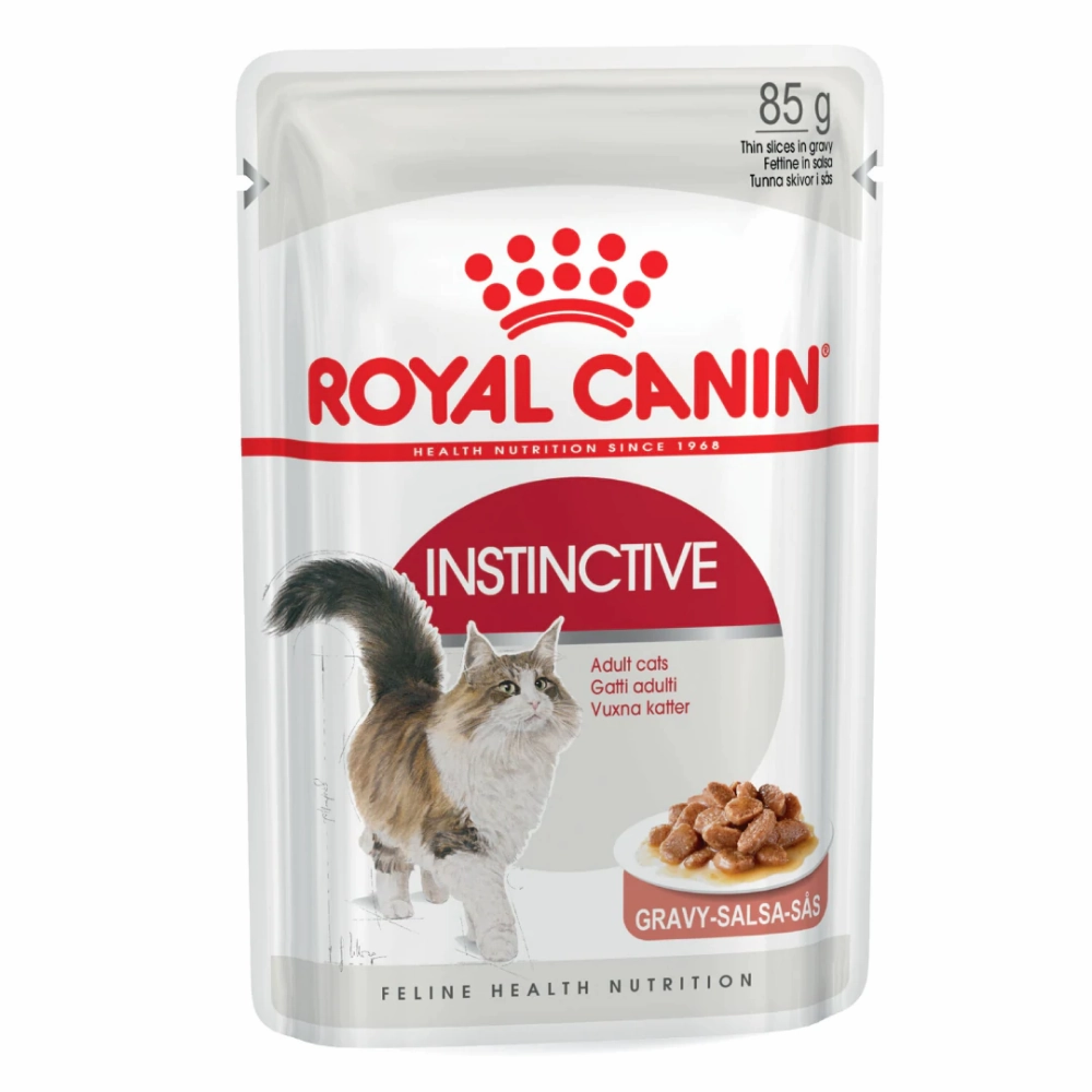 Royal Canin Fit 32 Dry Food and Instinctive Adult Gravy Cat Wet Food Combo