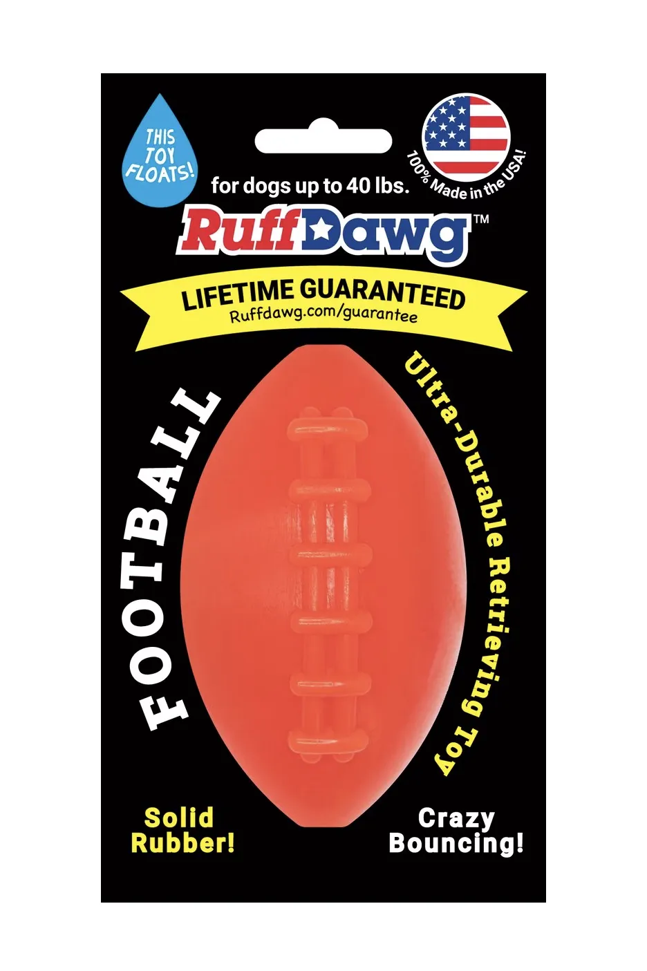 Ruff Dawg Indestructible Football Dog Toy