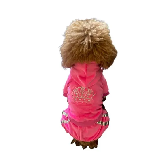 Run Run Run Dog Track Suit Hot Pink