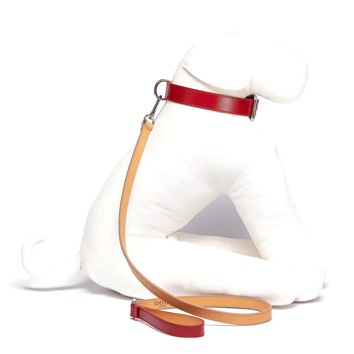 Saffiano Dog Collar Red