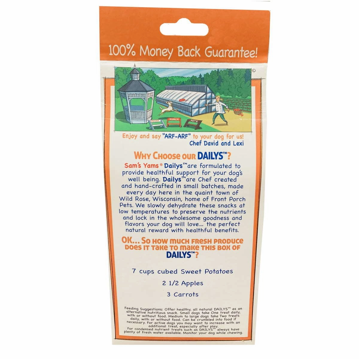 Sam's Yams Daily's Simply Sweet Potato, Apple and Carrot Dog Treats