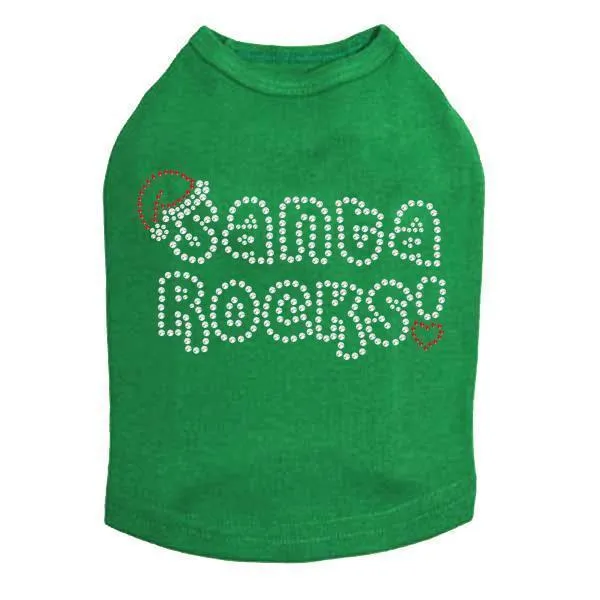 Santa Rocks Rhinestone Dog Tank