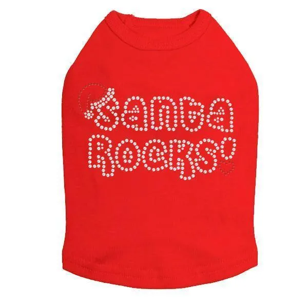 Santa Rocks Rhinestone Dog Tank