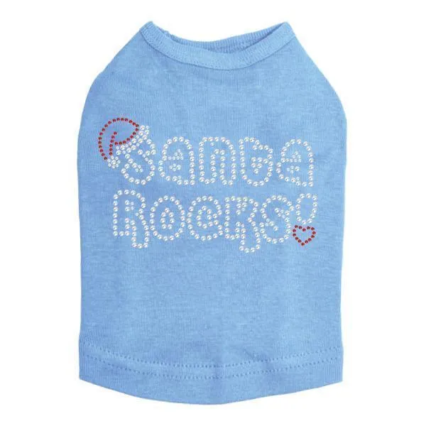 Santa Rocks Rhinestone Dog Tank