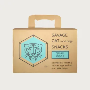 SAVAGE CAT Frozen Raw Quail Eggs Treat for Cats & Dogs