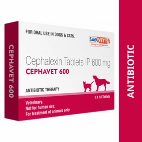 Savavet Cephavet 600 mg (Cephalexin) Tablet for Dogs & Cats