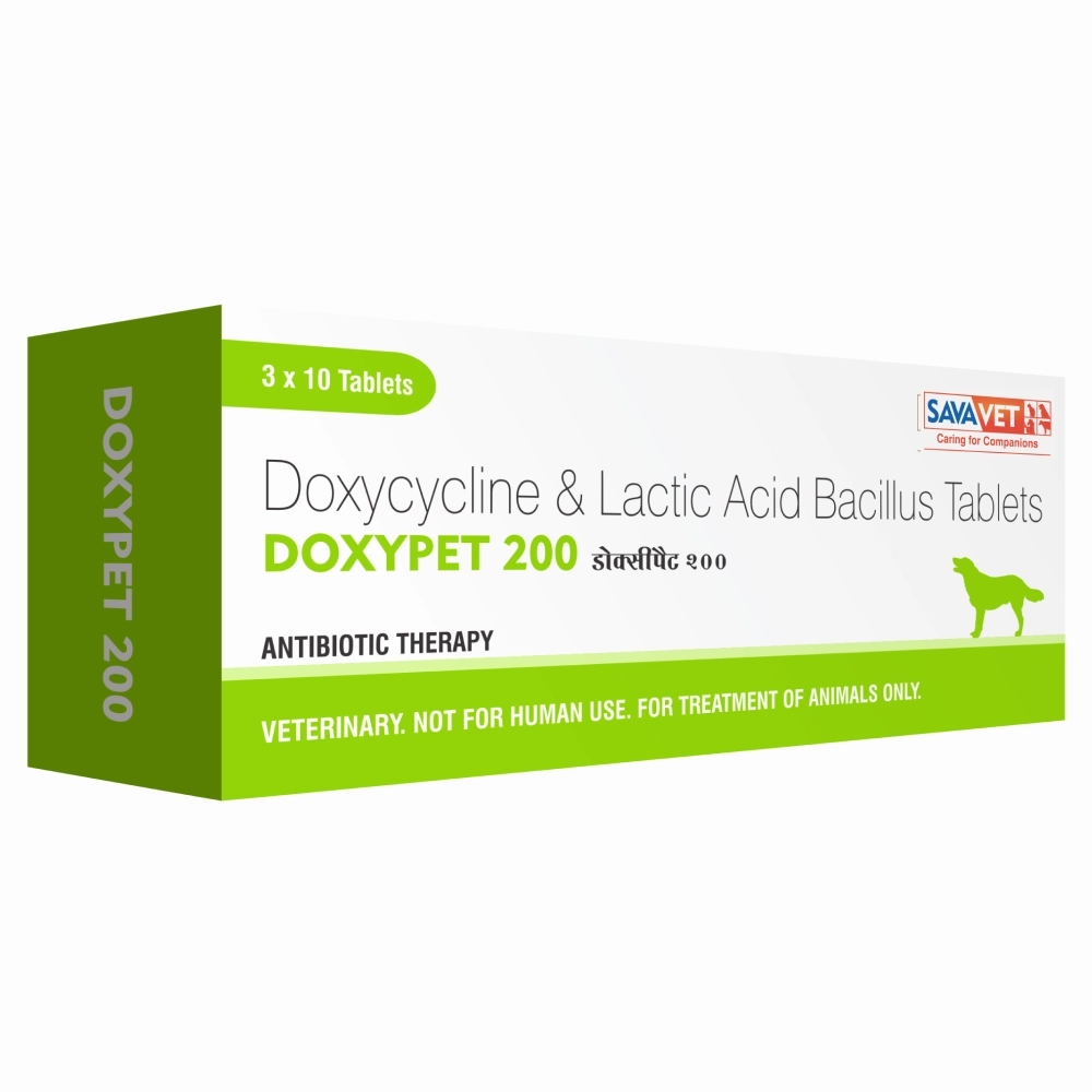 Savavet Doxypet (Doxycycline) Tablet for Dogs and Cats (pack of 10 tablets)