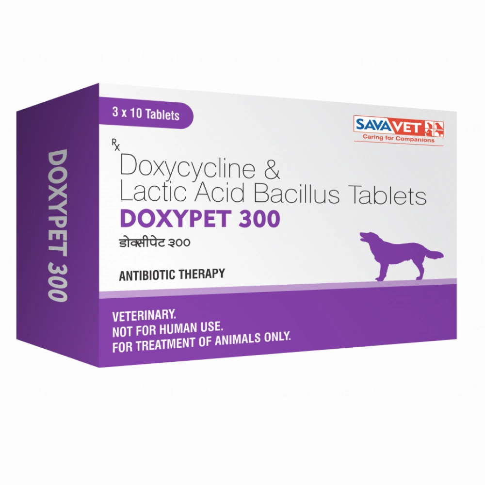 Savavet Doxypet (Doxycycline) Tablet for Dogs and Cats (pack of 10 tablets)