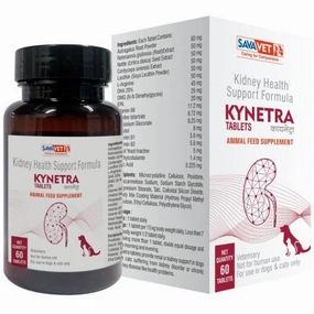 Savavet Kynetra Tablets for Kidney Health Support for Dogs and Cats (60 Tablets)