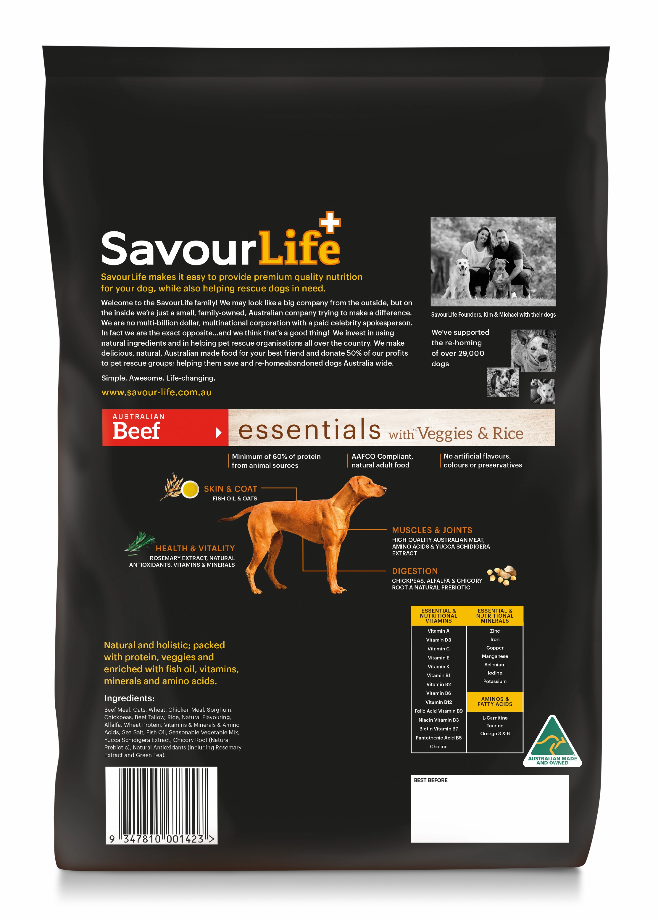 SavourLife - Essentials Beef Dog Dry Food (3kg)
