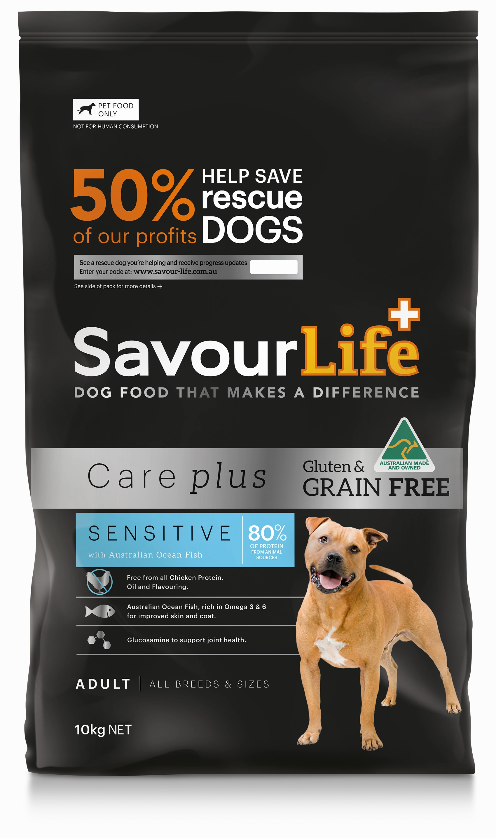 SavourLife - Grain Free Ocean Fish CarePlus Sensitive Dog Dry Food (10kg)