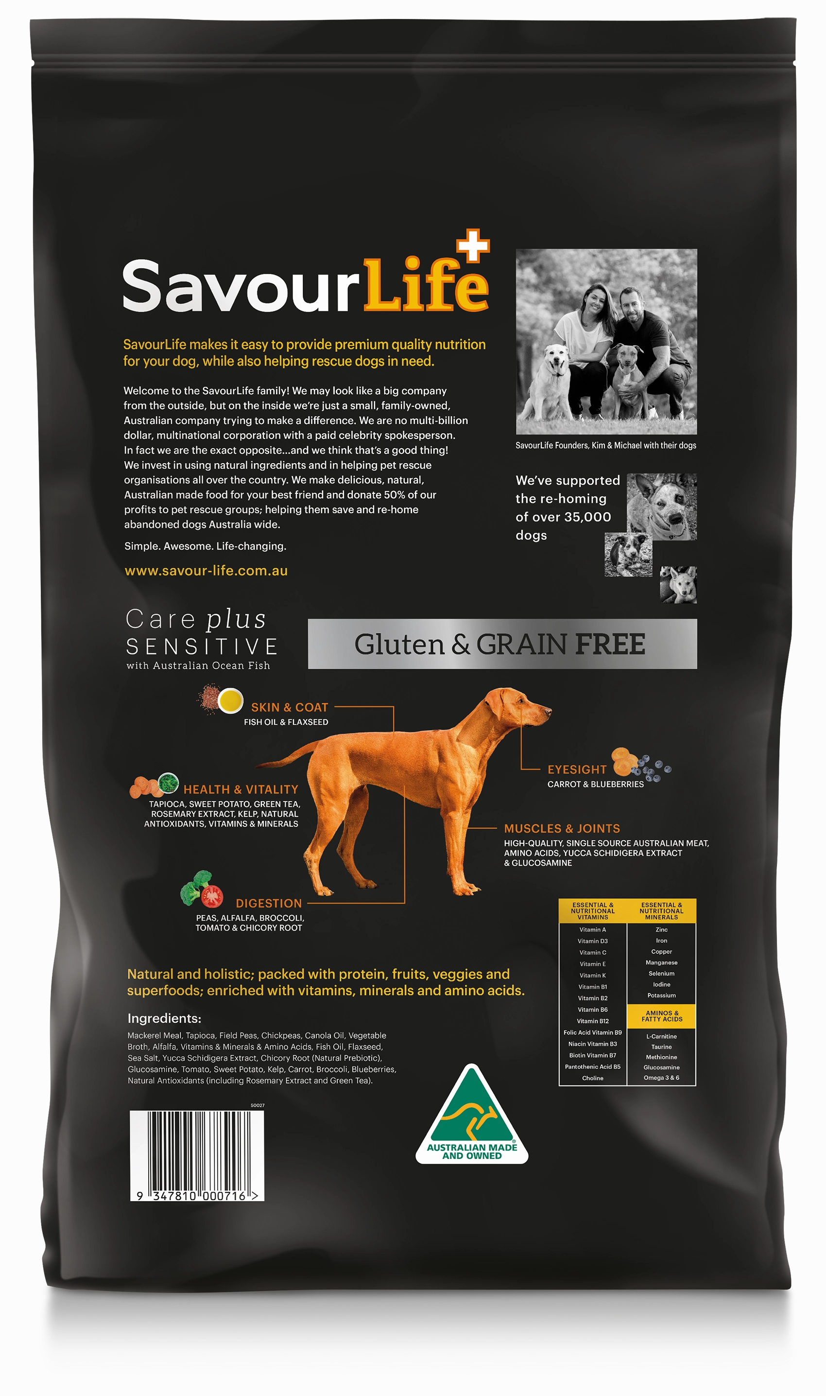 SavourLife - Grain Free Ocean Fish CarePlus Sensitive Dog Dry Food (10kg)