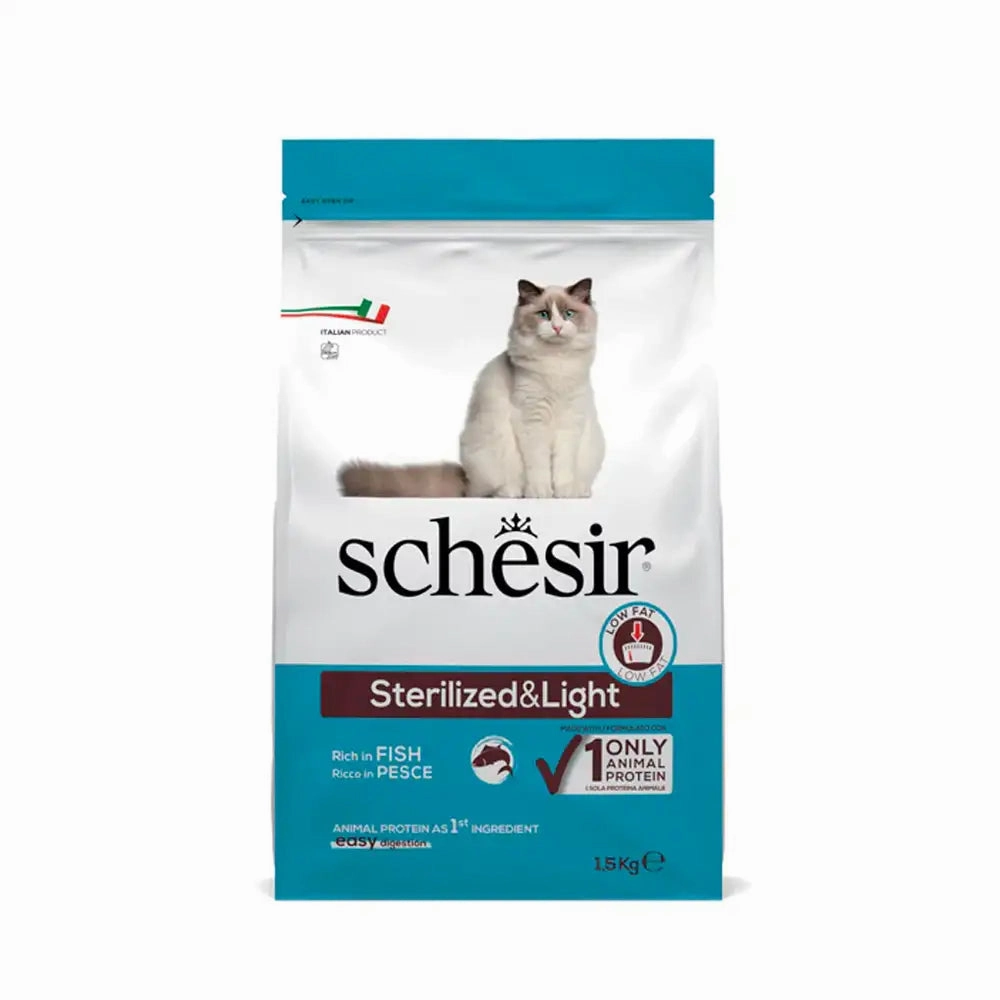 Schesir - Sterilized & Light Cat Food with Fish