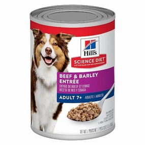 Science Diet Beef & Barley Entree Adult 7  Canned Dog Food, 13oz
