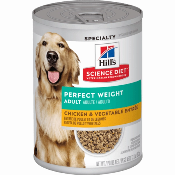 Science Diet Perfect Weight Chicken & Vegetable Entree Adult Canned Dog Food, 12.8oz