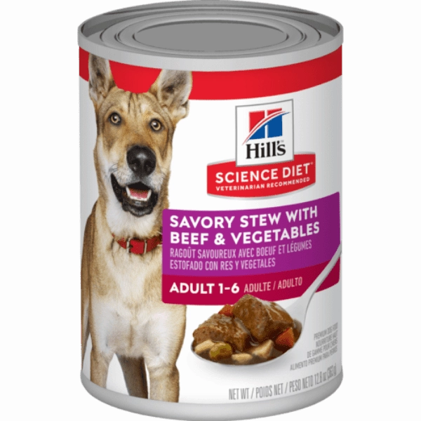 Science Diet Savory Stew with Beef & Vegetables Adult Canned Dog Food, 12.8oz