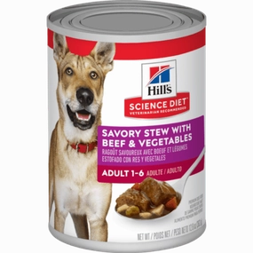 Science Diet Savory Stew with Beef & Vegetables Adult Canned Dog Food, 12.8oz